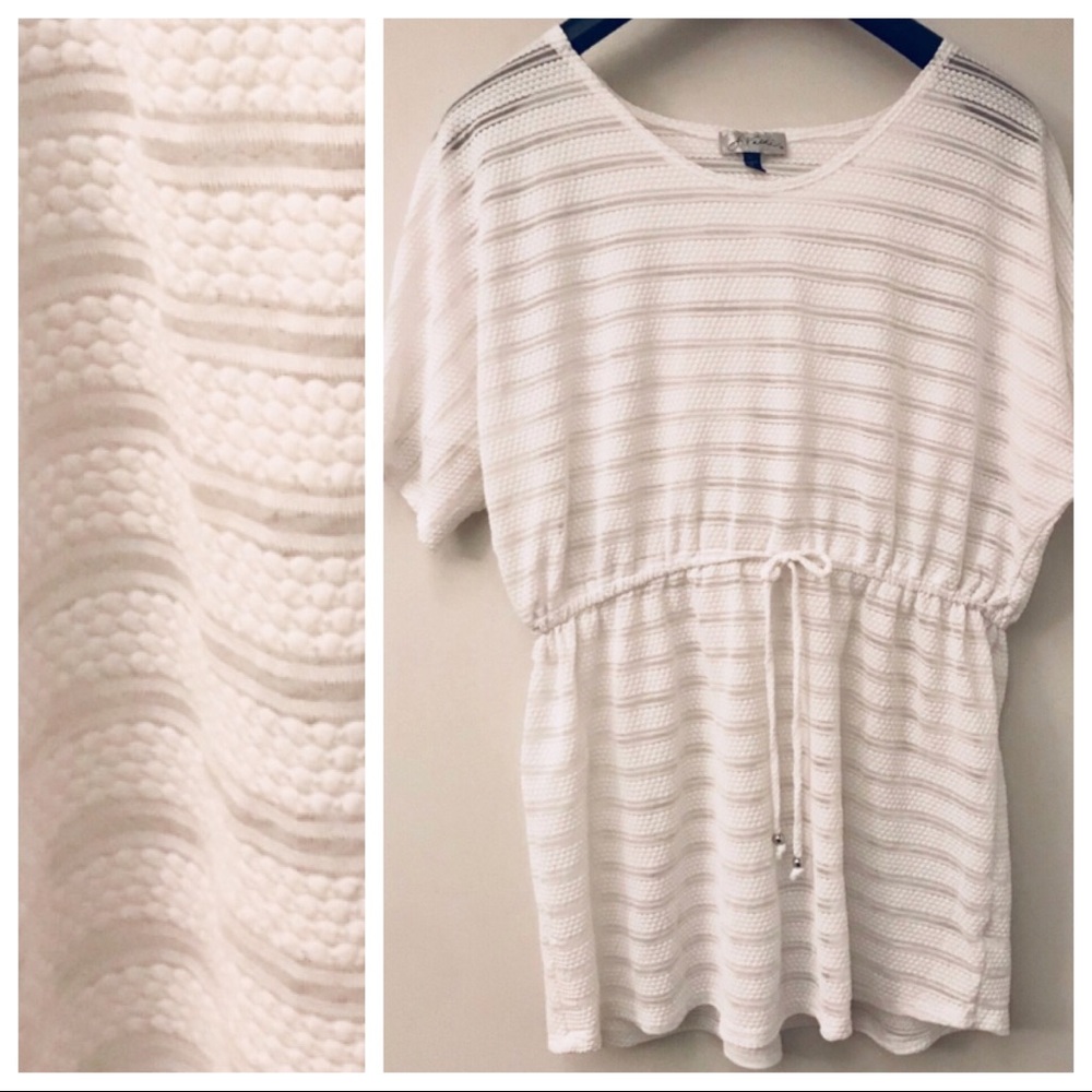 EUC J. Valdi swim cover tunic short sleeves sz XL